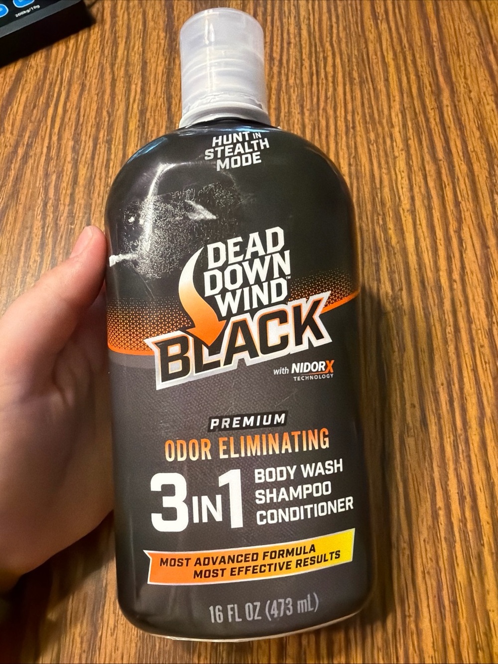Black Men's 3-in-1 Odor Eliminating Wash — Black